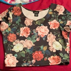 Flower crop top